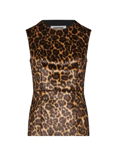 Darkpark Leopard-print Sleeveless Top In Multi