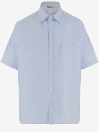 Darkpark Light Blue Cotton Shirt With Logo