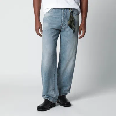 Darkpark Light Blue Washed Jeans In Gray