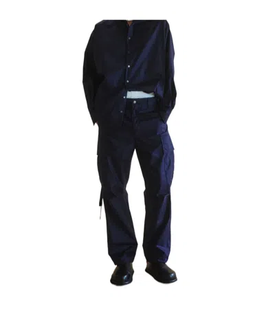 Darkpark Light Weight Popeline Cargo Pants In Black