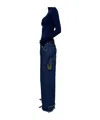Darkpark Lisa Chain Adorned Loose Fit Carpenter Raw Denim In Blue