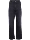 Darkpark Loose Fit Denim Trousers With Belt Detail In Blue