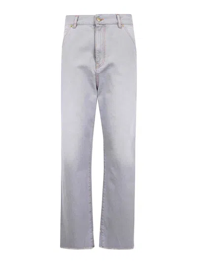 Darkpark Lisa Belt Adorned Loose Fit Denim In Gray