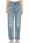 Darkpark 'lisa' Loose Fit Carpenter Jeans In Light Wash Ripped