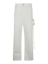 Darkpark White Carpenter Lisa Cotton Denim Jeans In Gray