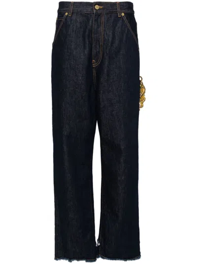 Darkpark Lisa Chain Wide-leg Jeans In Blue