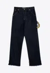 Darkpark Basic Wide-leg Jeans In Blue