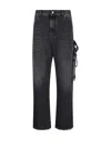Darkpark Black Lisa Loose Fit Carpenter Jeans In Black