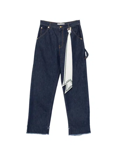 Darkpark Lisa Carpenter Jeans Chain Detail Trousers In Blue