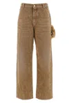 Darkpark Side-embellishment Bleached Wide-leg Jeans In Brown