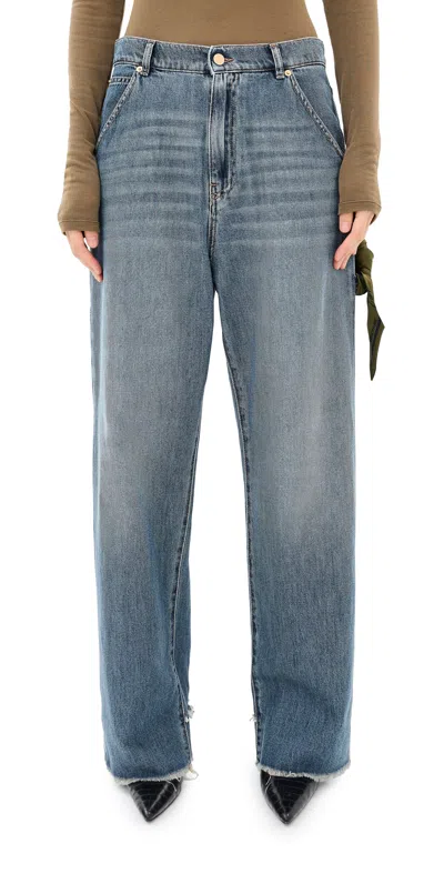 Darkpark Lisa Loose Fit Carpenter Jeans Slate Vintage In Blue