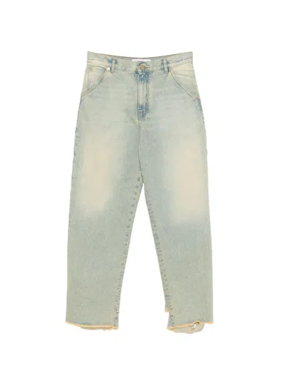 Darkpark Lisa Belt-adorned Loose-fit Jeans In Blue