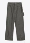 Darkpark Grey Cotton Lisa Trousers