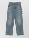 Darkpark Chain Adorned Loose Fit Carpenter Denim Lisa Jeans In Blue