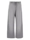 Darkpark Wide-leg Trousers In Cotton And Lyocell In Gray