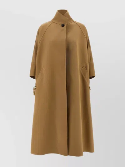 DARKPARK LONG COAT WITH HIGH COLLAR AND RAGLAN SLEEVES