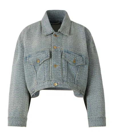 Darkpark Long-sleeved Denim Jacket In Gray