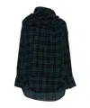 Darkpark Check-pattern Ring-detail Shirt In Black