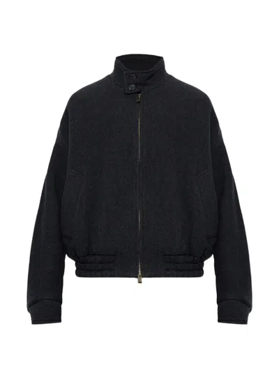 Darkpark Long-sleeves Bomber Jacket In Black