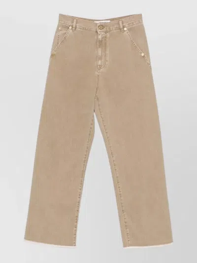 Darkpark Denim High-rise Wide-leg Jeans In Brown