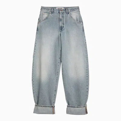 Darkpark Loose-fitting Washed-effect Denim Jeans In Blue