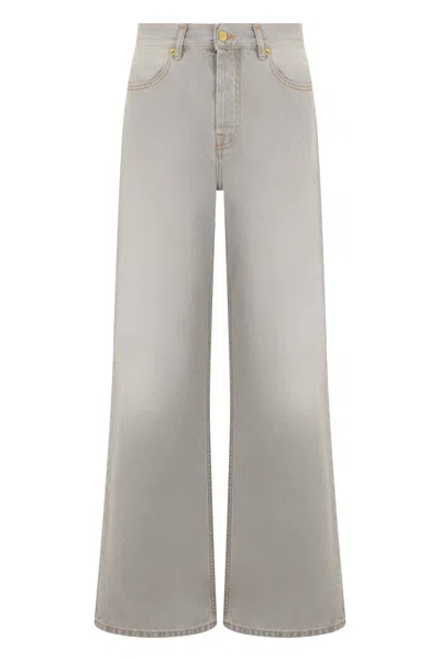 Darkpark Loose High-waist Jeans - Modern Fit For Women In Gray