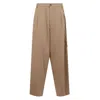 Darkpark Low-waisted Pleated Pants In Gold
