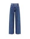 Darkpark Womens Blue Pleat Wash Lu Pleated Straight-leg Denim Jeans In Blue