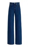 Shop Darkpark Lu Rigid High-rise Straight-leg Jeans In Blue