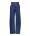 Darkpark Lu Straight Leg Pleat Effect Fitted Jeans In Blue