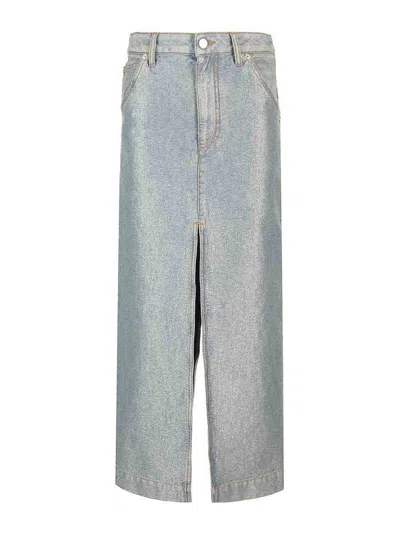 DARKPARK LUREX DENIM SKIRT