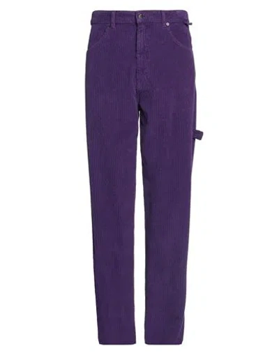 Darkpark Man Pants Dark Purple Size 36 Cotton