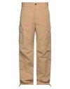 Darkpark Wide-leg Drawstring Cargo Trousers In Beige