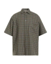 Darkpark Man Shirt Military Green Size M Virgin Wool, Cashmere In Green