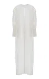 Darkpark Marine Keyhole Voile Maxi Dress In White