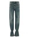 Darkpark Flared Hem Adjustable Jeans Pockets In Blue