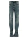 Darkpark Flared Hem Adjustable Jeans Pockets In Blue