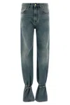 Darkpark Flared Hem Adjustable Jeans Pockets In Blue