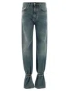 Darkpark Flared Hem Adjustable Jeans Pockets In Blue