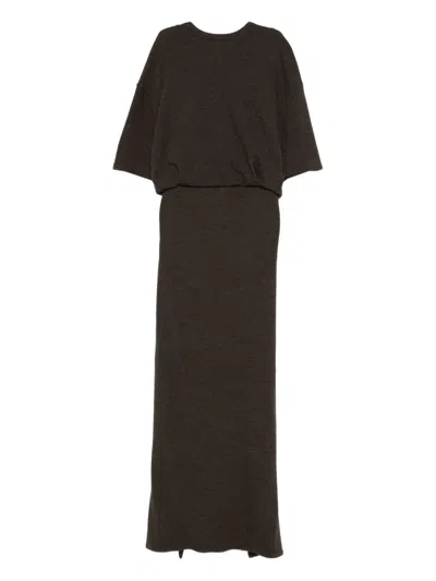 Darkpark Marlin Short-sleeve Dress In Brown