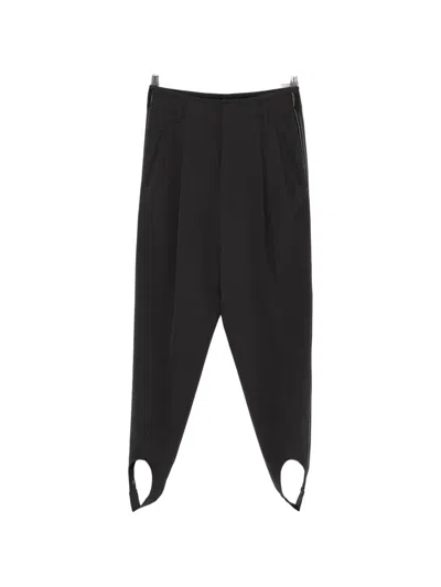 Darkpark Marta Pleated Stirrup Trousers In Black