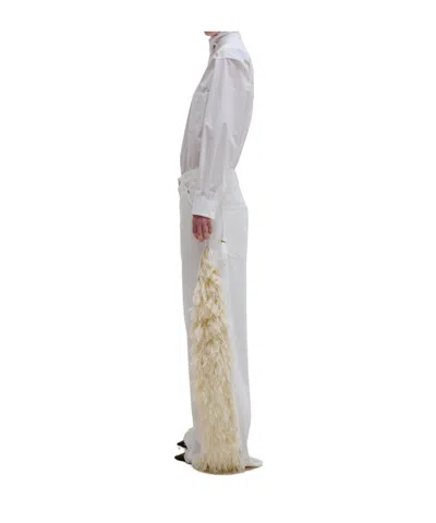Darkpark Meg - Detachable Foulard Shirt In White