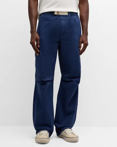Darkpark Men's Jordan Heavy Cotton Satin Trousers In Blue Navy 0051