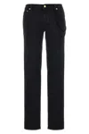 Darkpark 'michelle' Chain Detail Denim Trousers In Black