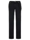 Darkpark 'michelle' Chain Detail Denim Trousers In Black