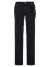Darkpark 'michelle' Chain Detail Denim Trousers In Black