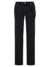 Darkpark 'michelle' Chain Detail Denim Trousers In Black