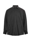 Darkpark Micro-check Button-up Shirt In Black