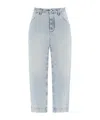 Darkpark Mid-length Denim Half-length Skirt In Blue