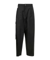 Darkpark Phebe Chain Adorned Light Wool Wide Leg Pants Clothing In Black